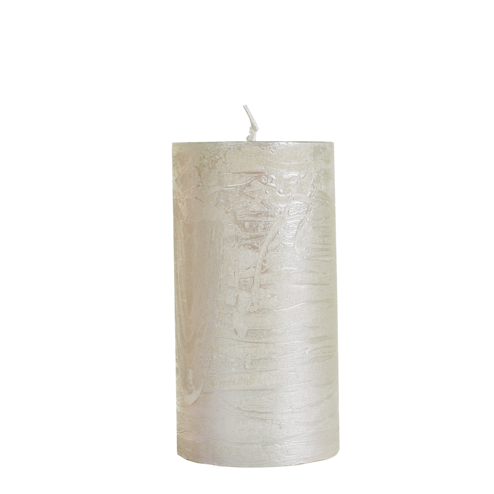 SPAAS Cylindrical candle 70/130 - pearl