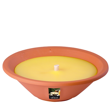 Spaas Citronella Garden Candle Royal Flame in Terracotta Dish Yellow ± 13 Hours 